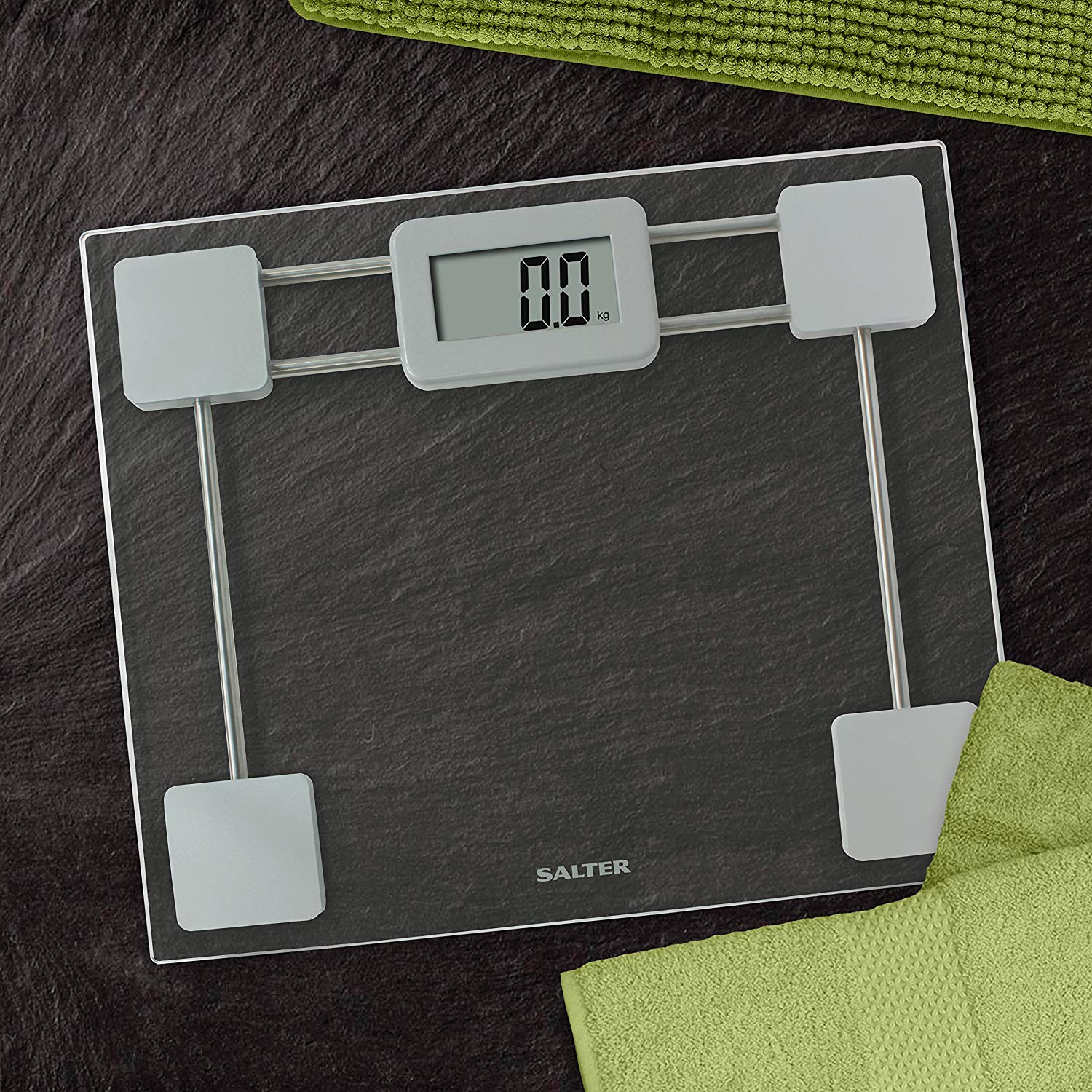 Salter 9081 SV3R Glass Bathroom Scale, Electronic Digital Bodyweight Scale, 150kg/23st 8lb, LCD Easy to Read Display - Image 3