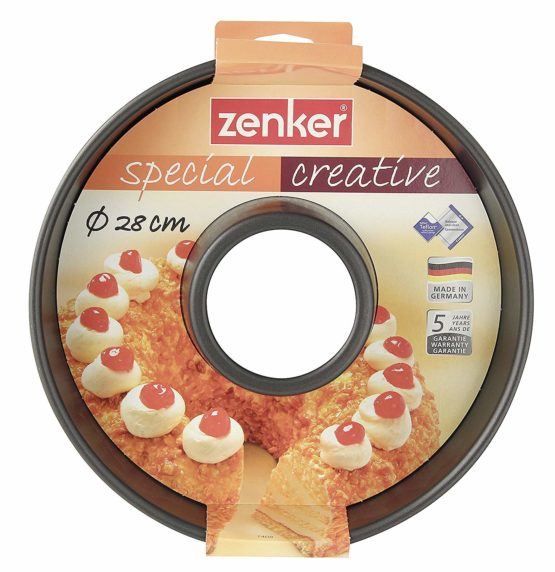 Zenker "Special Creative" Frankfurt Ring Cake Mould, Stainless Steel, Black, 28 x 8 cm - Image 4