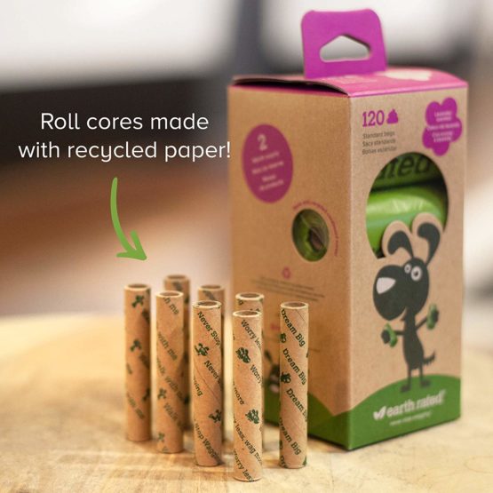 Earth Rated Dog Poo Bags Refill Rolls - 120 Leakproof Lavender-scented Bags on 8 Rolls - Image 4