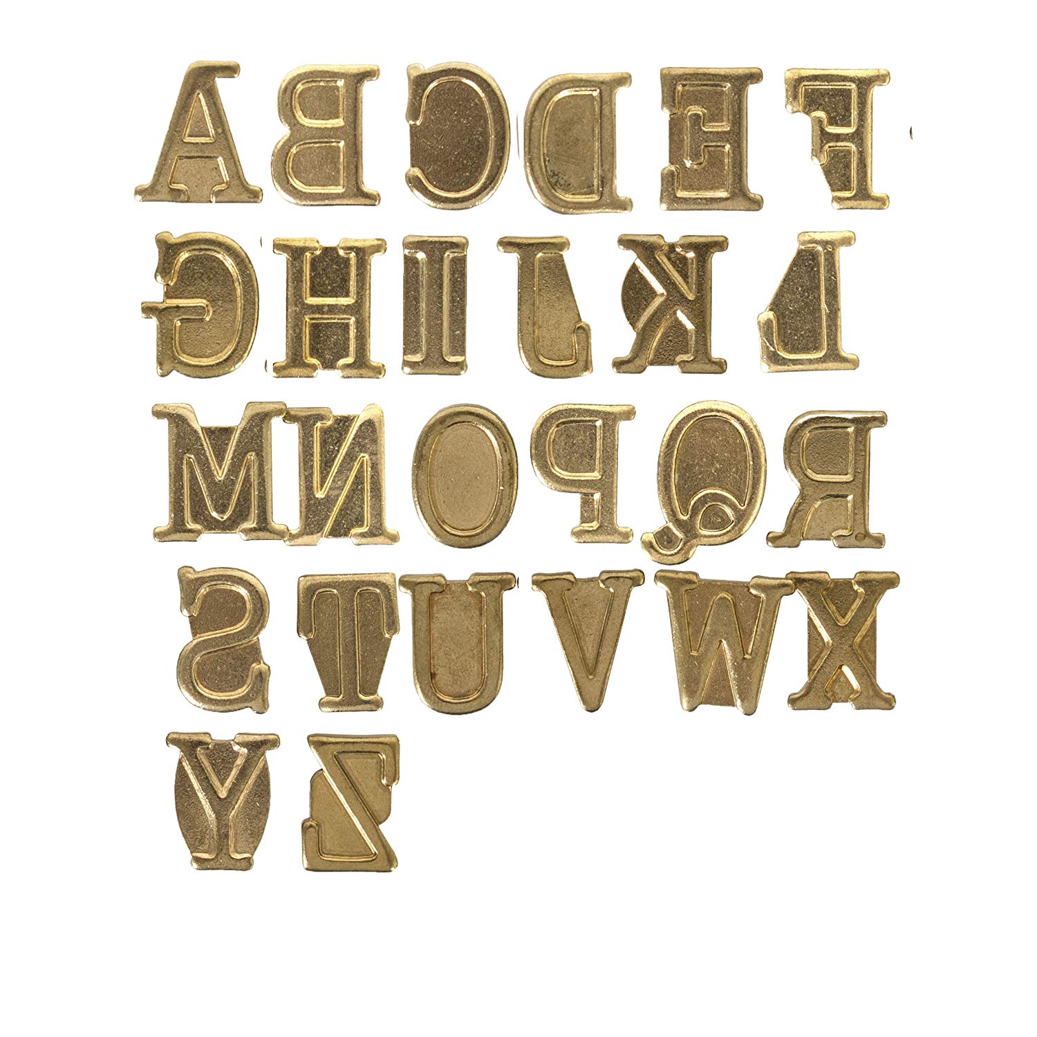 Walnut Hollow 26162 Hotstamps Uppercase Hot Stamps Alphabet Set 26 kg Upper Case, Gold, 0.63 inches