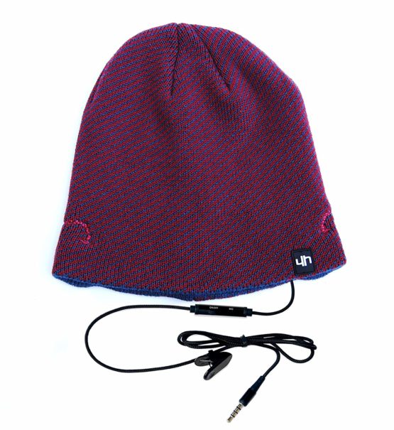 hi-Fun Sound Hat with Built in Headphones - Red/Blue