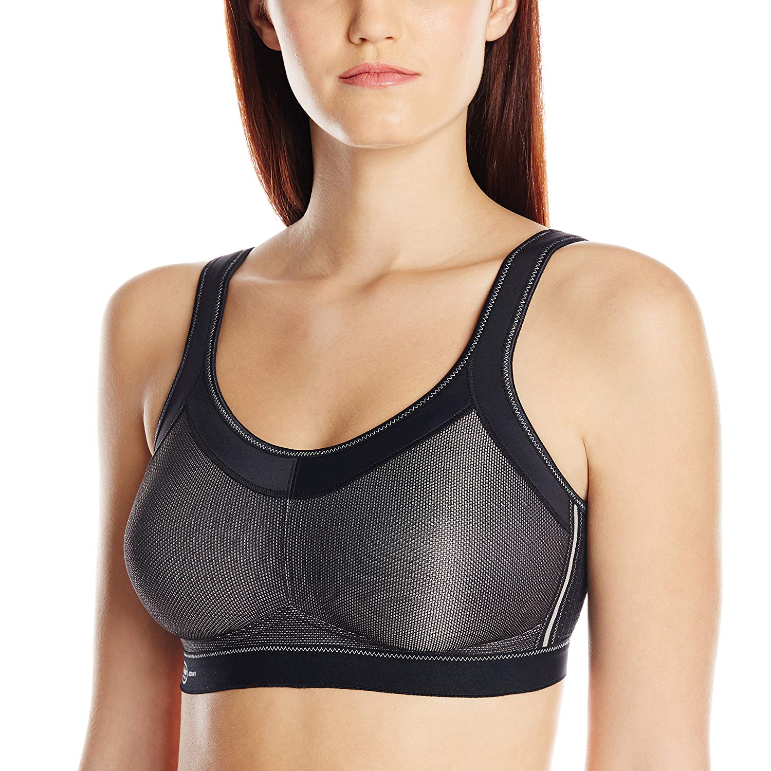 Anita Women's Non-Wired Seamless Sports Bra 5529 Black 32 E, 32E