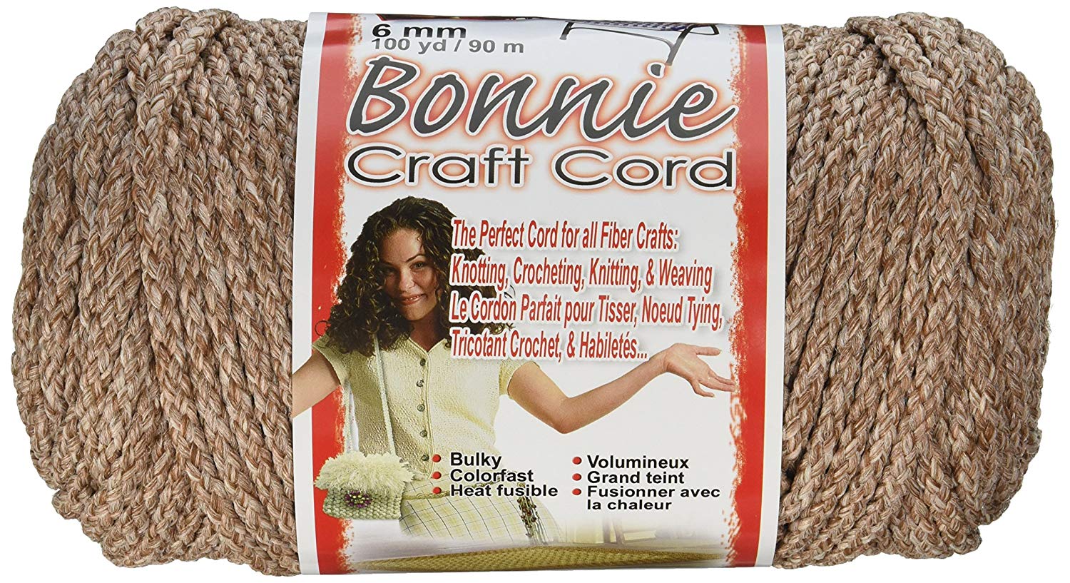 Pepperell Bonnie Macrame Craft Cord 6 MMX 100 Yard-Pottery, 100 yards