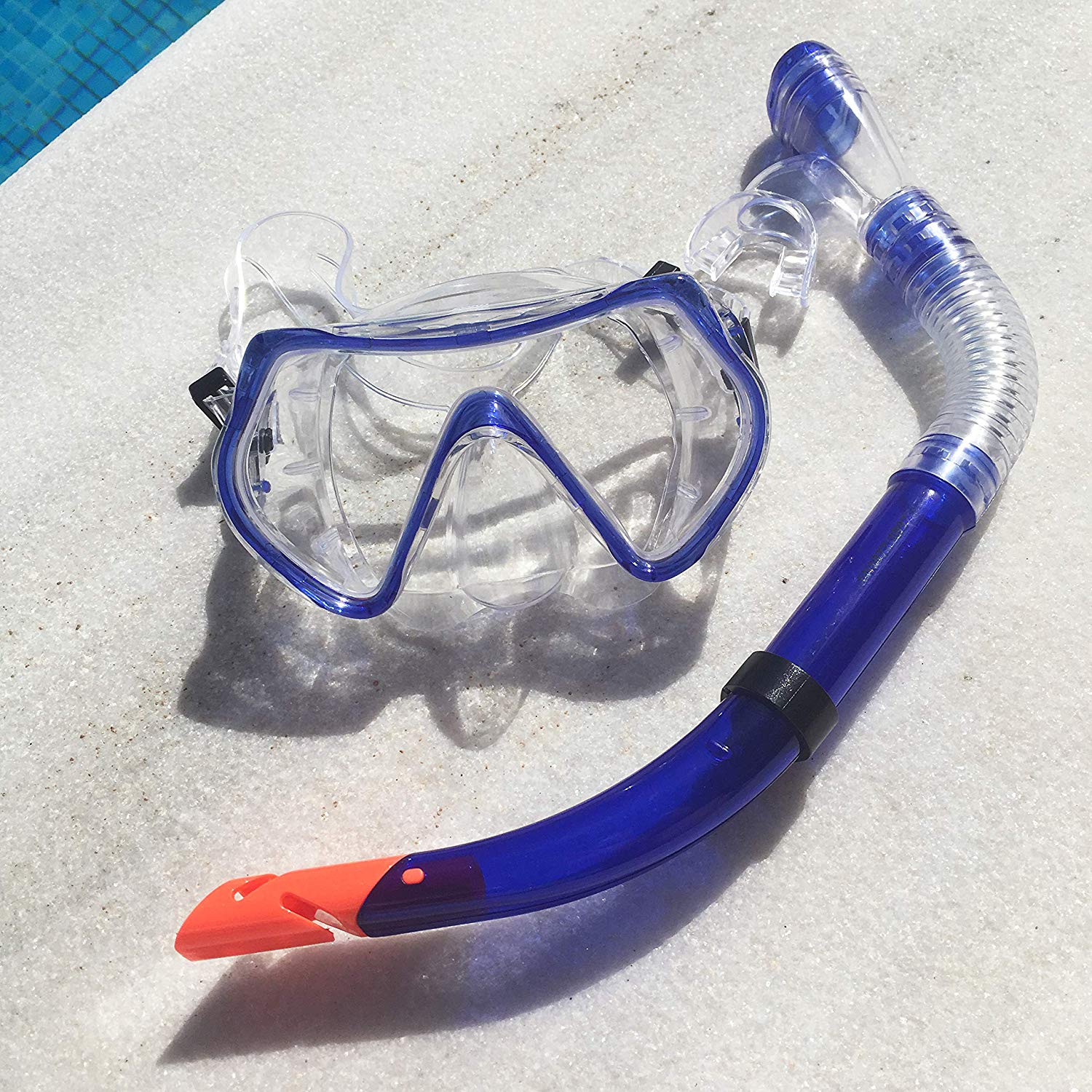 Zoggs Reef Explorer Snorkel and Mask Set, Blue, Adult, 301902, 14 Years+ - Image 3