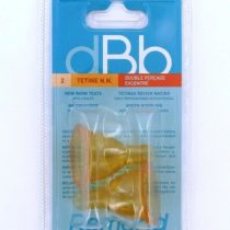 dBb Remond 144000 Pack of 2 Rubber Teats with Off-Centre Opening with Air Regulations