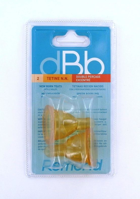 dBb Remond 144000 Pack of 2 Rubber Teats with Off-Centre Opening with Air Regulations