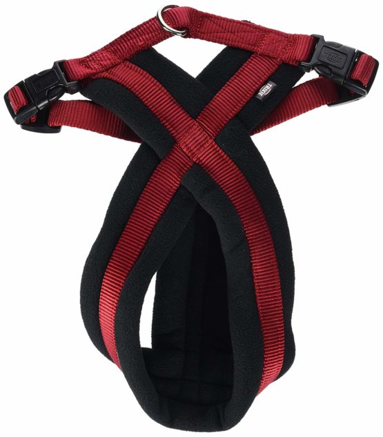 Trixie Premium Harness with Fleece Padding, Red, S–M: 40–70 cm/20 mm