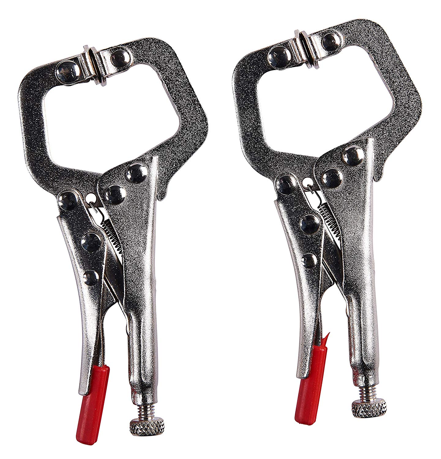 Amtech D2080 2 Piece mini C clamp Set, Silver