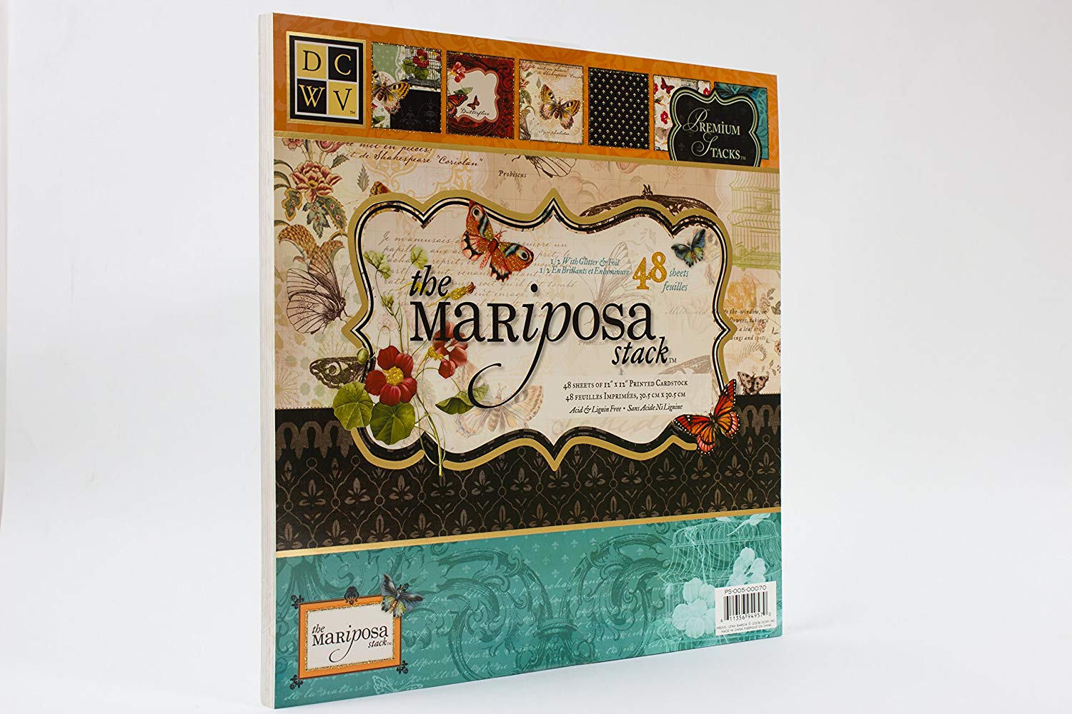 DCWV Diecuts With A View Paper Stack 12-inch x 12-inch 48 kg-Mariposa, 48 count (Pack of 1) - Image 3