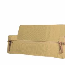Eysa 2 Squares Poly Cotton Plus Universal/Non-Elastic Sofa Cover, Brown F6250111