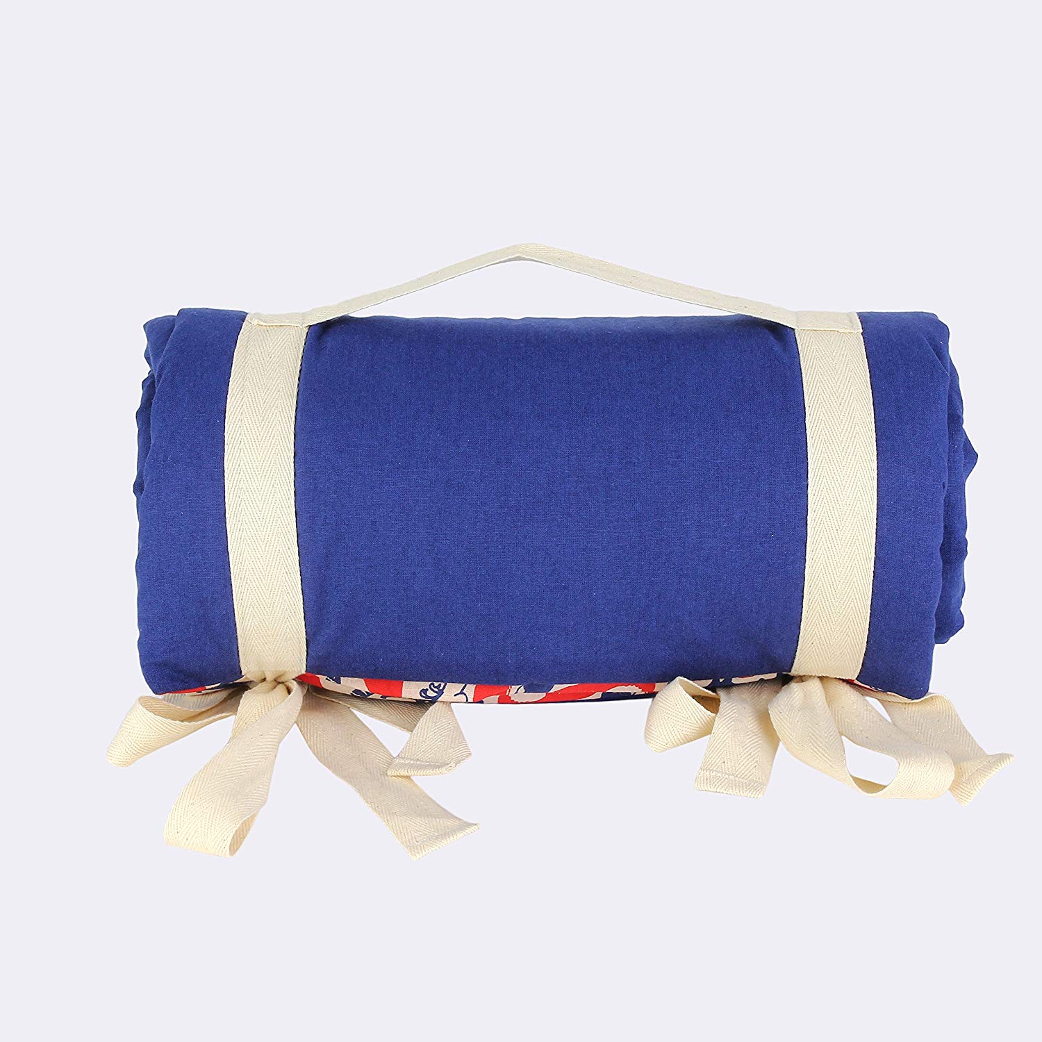 ART FOR KIDS Baby Play Blanket/Quilt Animals Carry-on 100x100cm (Blue and red) - Image 2