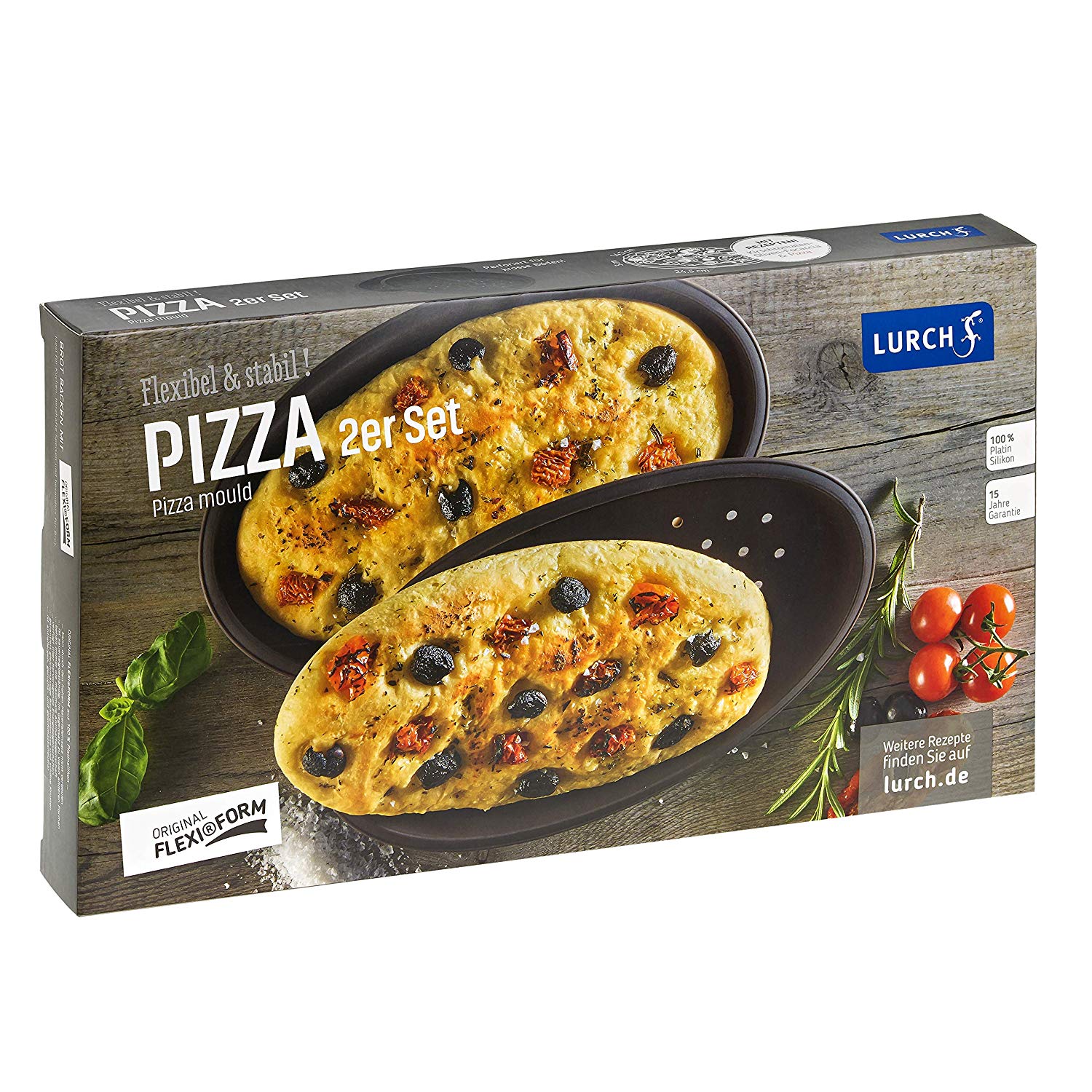 Lurch 85056 Flexi Form Pizza Form 2-He Set, Brown, 20 x 15 x 10 cm - Image 2