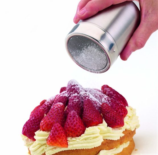 KitchenCraft Flour Sifter / Icing Sugar Shaker with Fine Mesh, Stainless Steel, Silver, 9.1 cm*7.3 cm*7.3 cm - Image 3