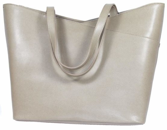 Marshall Bergman Athena 13-Inch Leather Tote Bag - Taupe - Image 2