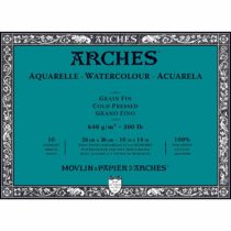 Arches Watercolour Block, 640 GSM, Cold Pressed, 26 x 36 cm, Wood, White