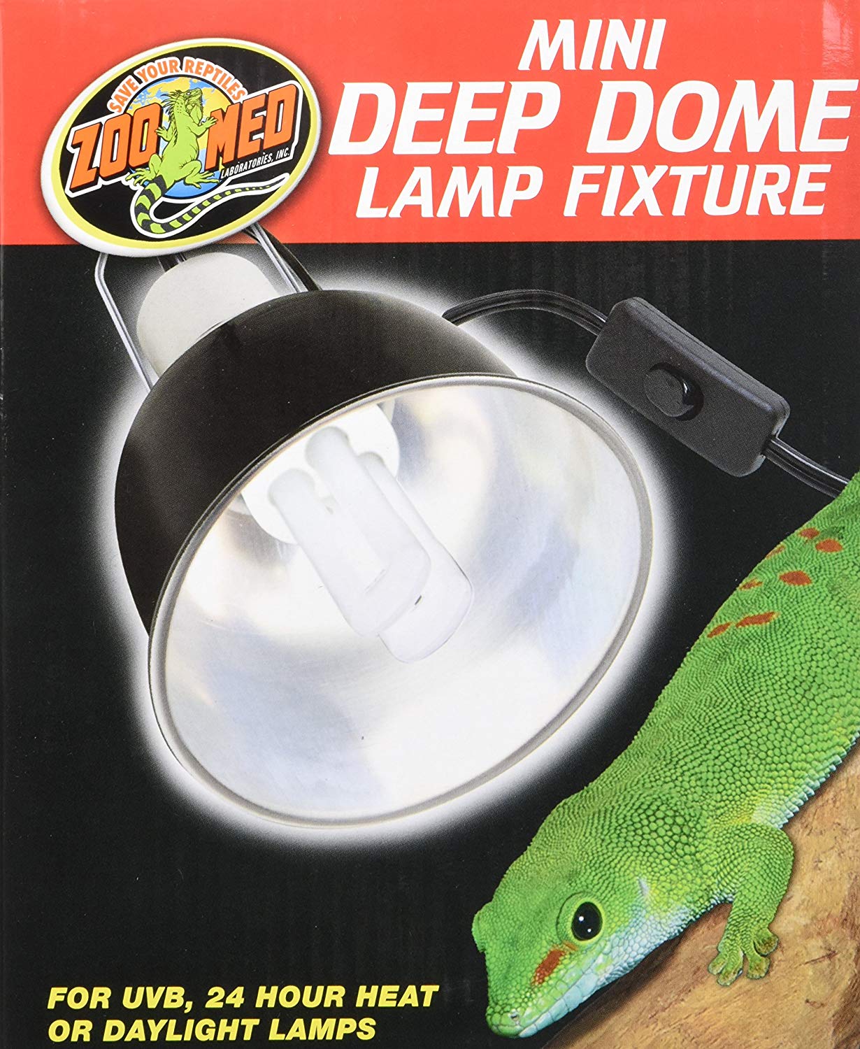 Zoo Med LF-19 Mini Deep Dome Lamp Fixture,Size 5.55", 26246, Size 5.55\" - Image 2