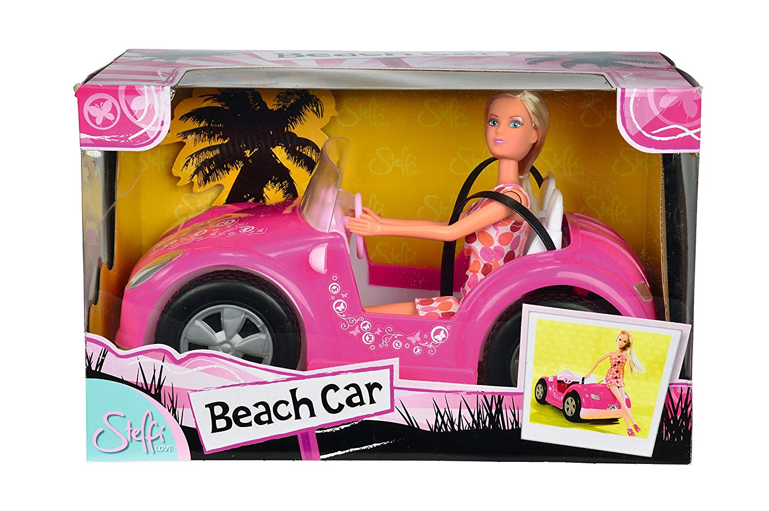 Simba 105738332 Steffi im Sommeroutfit Steffi Love Beach Car 