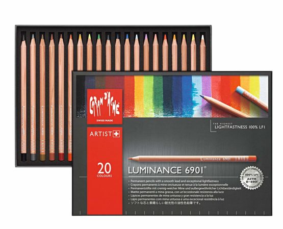 Caran Dache Cardboard Box with 20 Assorted Colours - Image 2