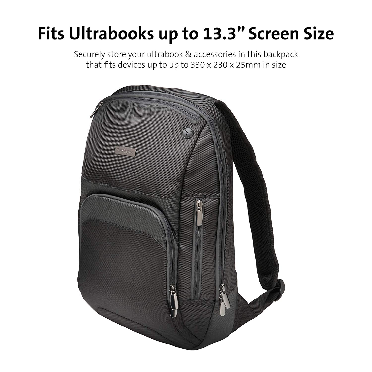 Kensington Ultrabook Backpack - TripleTrek 13.3" inch Laptop Rucksack for Men & Women, Up to 14 inches - Image 2