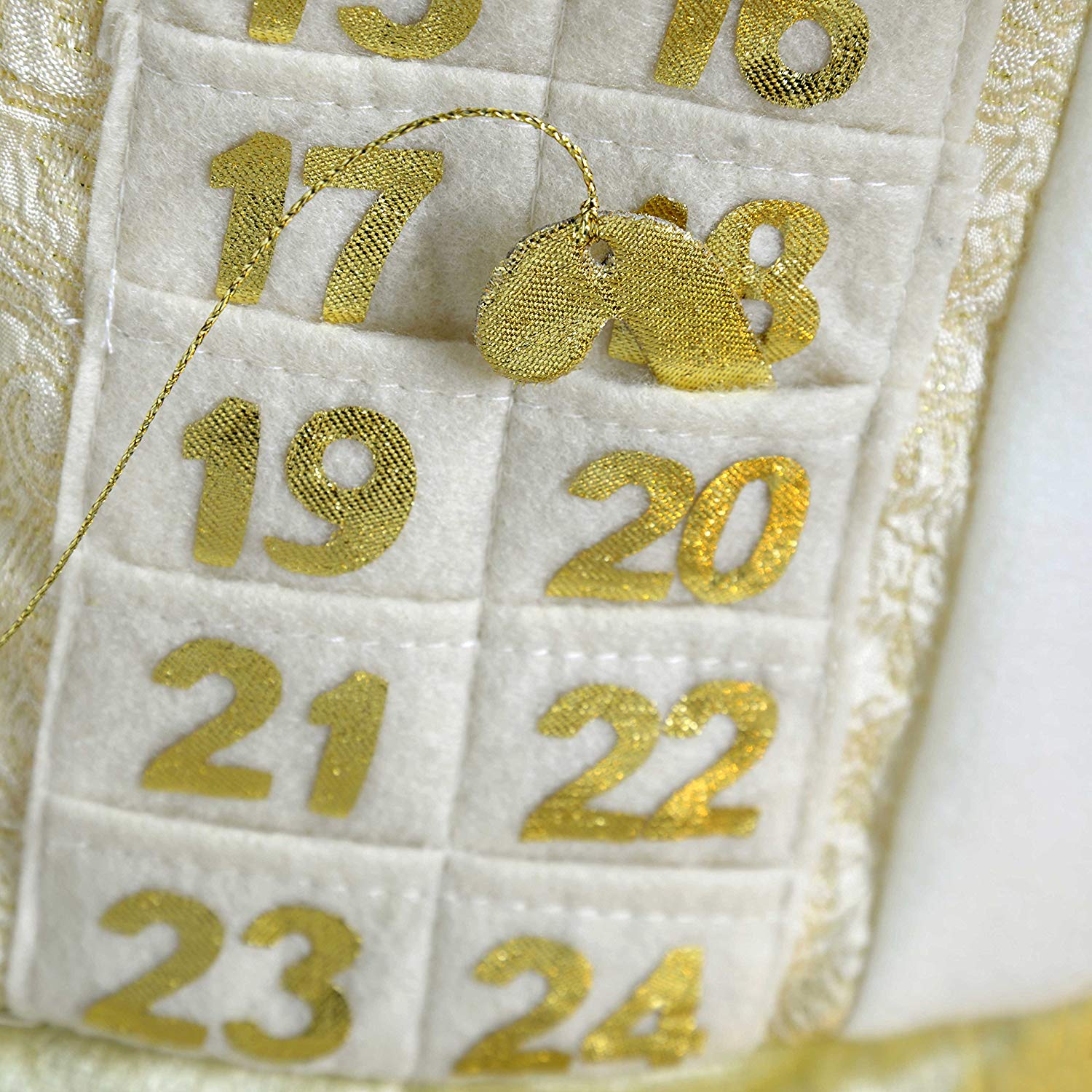 WeRChristmas Snowman Advent Calendar, Cream and Gold, 66 cm - Image 4