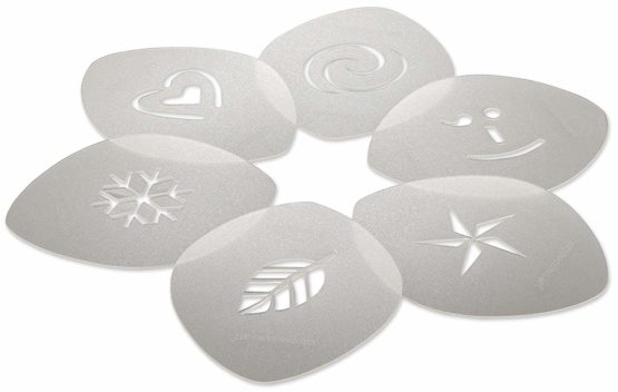 aerolatte CA2TIN Cappuccino Art Stencils, Set of 6 - Transparent