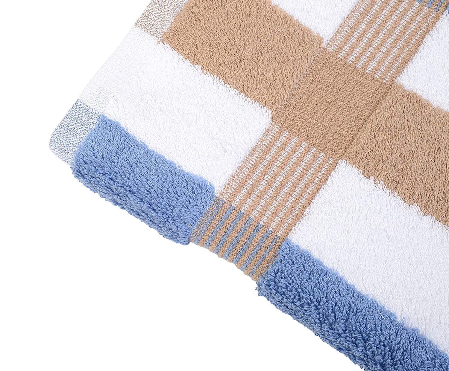 Gözze - New York Striped Hand Towels, Set of 2, Soft and Absorbent, 100% Cotton, 50 x 100 cm - Maroon/White/Fjord - Image 2