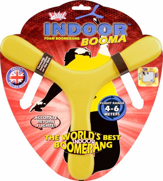 Wicked Vision WKIND Booma Indoor Boomerang, (Assorted colours Yellow, Red or Blue) - Image 3