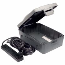 Masterplug WBXBFG10B-MP Weatherproof Electric Box for Outdoors with Four Socket 10 Metre Extension Lead, 351 x 220 x 126.5 mm, Dark Grey