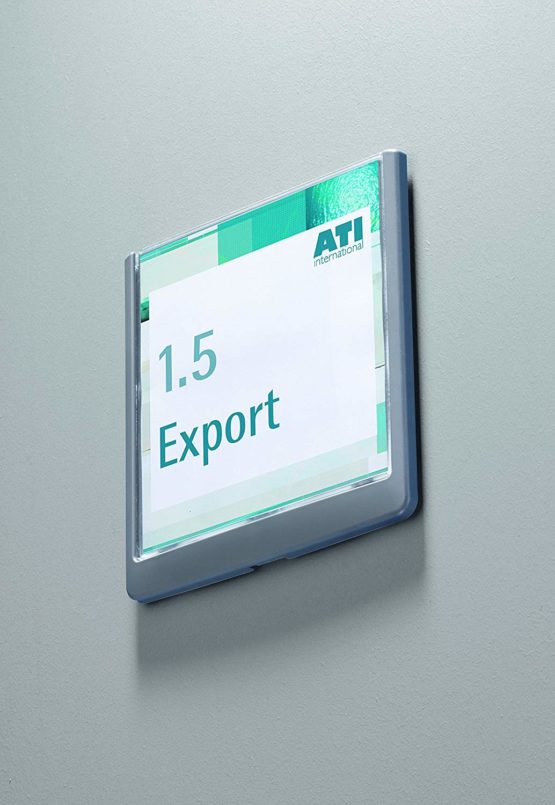 Durable Click Information Sign 149 x 148.5 mm Graphite | Door and Wall Sign | Includes Fittings | Ideal for Offices, Hotels, Public Buildings, etc. - Image 2