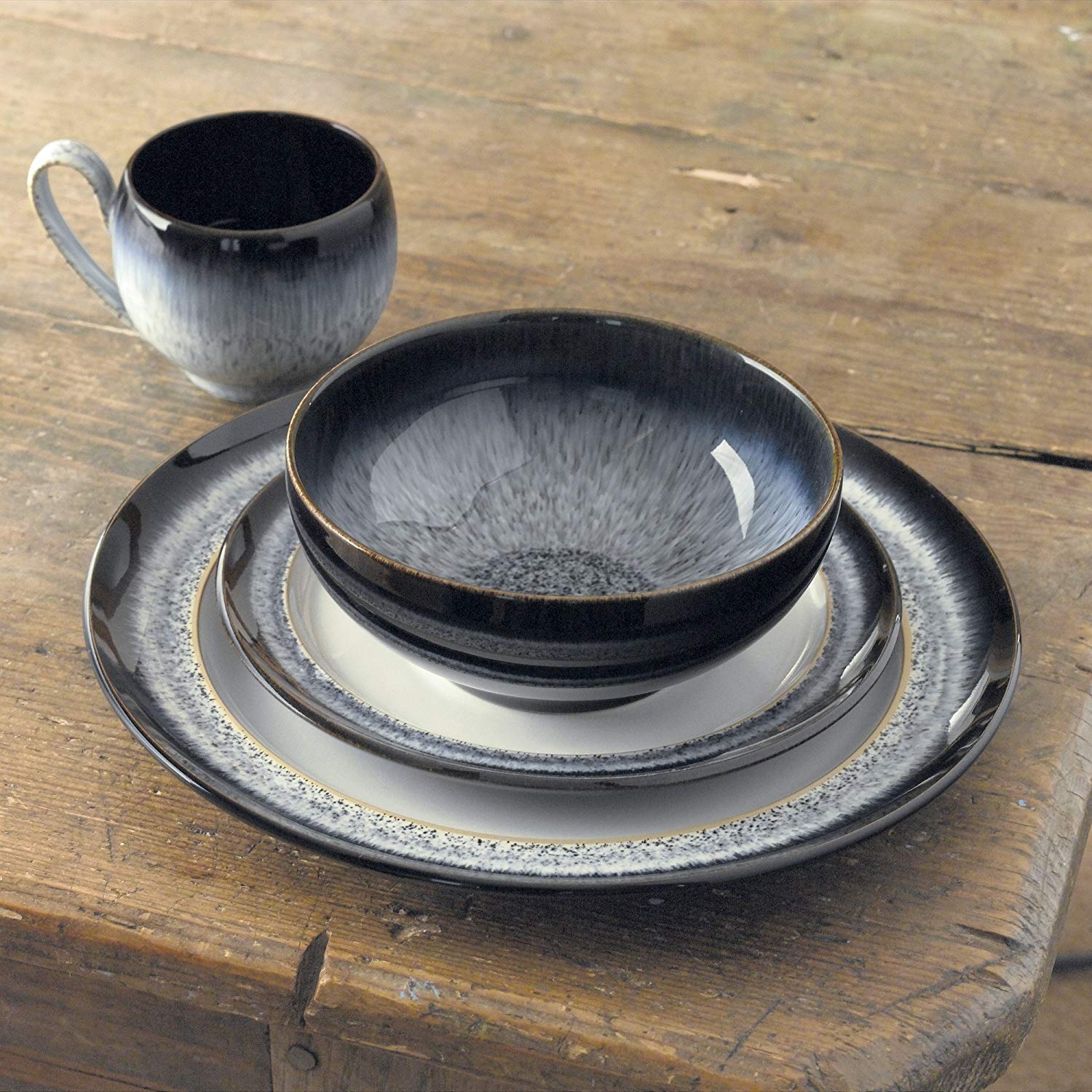Denby Halo Dinner Plate, 28cm, Wide Rimmed Dinner Plate, 1 Plate - Image 4