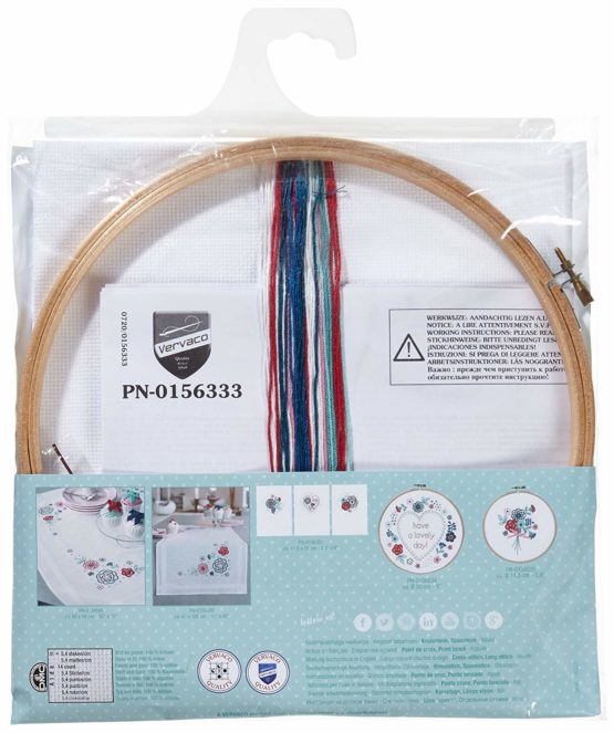 Vervaco Counted Cross Stitch Kit: Modern Flowers, Other, NA, 24cm - Image 2