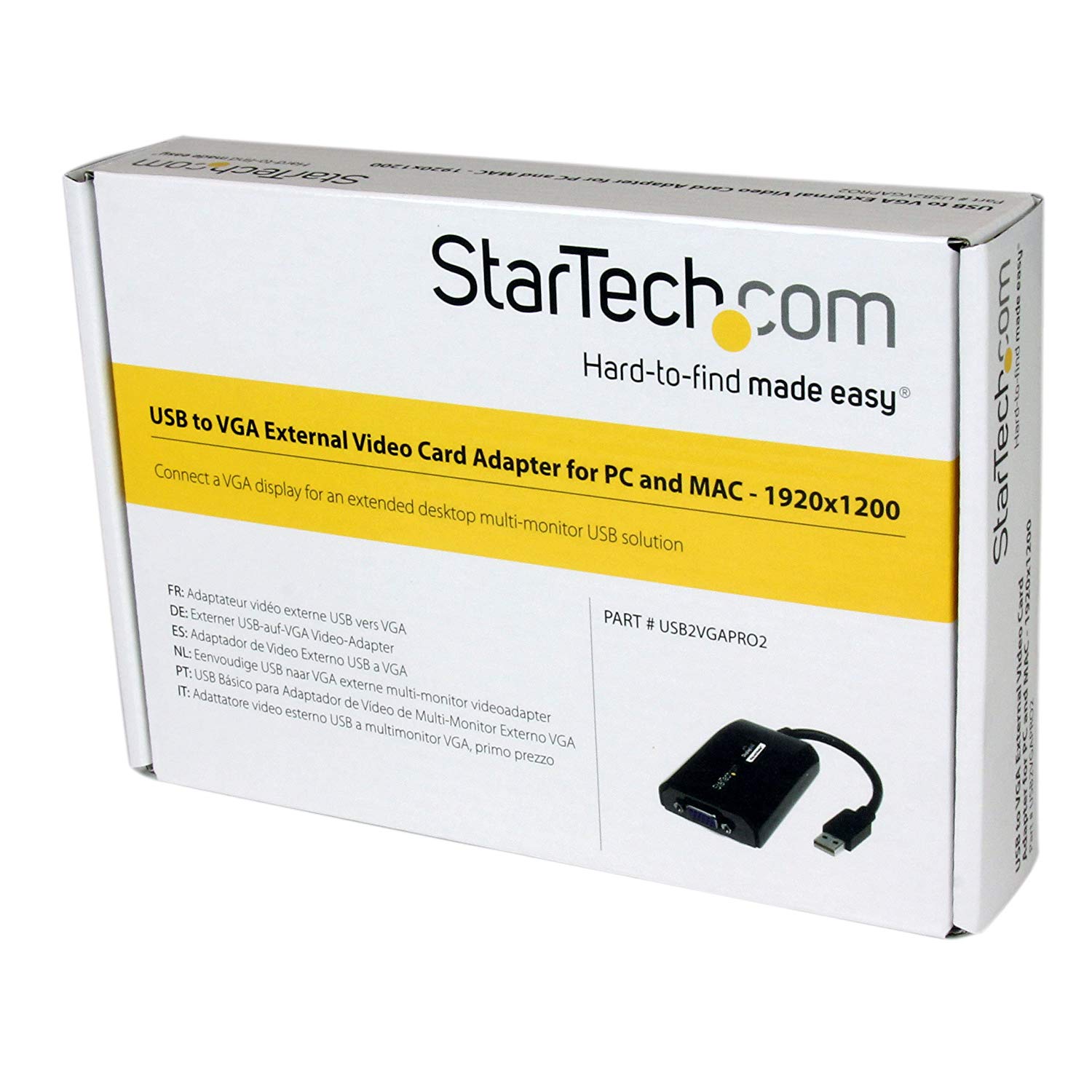 StarTech.com USB to VGA Adapter, 1920x1200, External Video & Graphics Card, Dual Monitor - Image 4