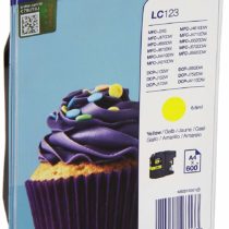 Brother LC-123YBP LC-123 Ink Cartridge Standard Capacity 600 Page Blister Yellow