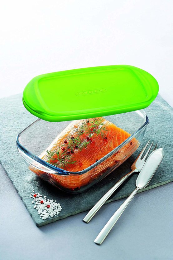 Pyrex Cook & Store Glass rectangular Dish high resistance with lid 28x20x8 cm - Image 2