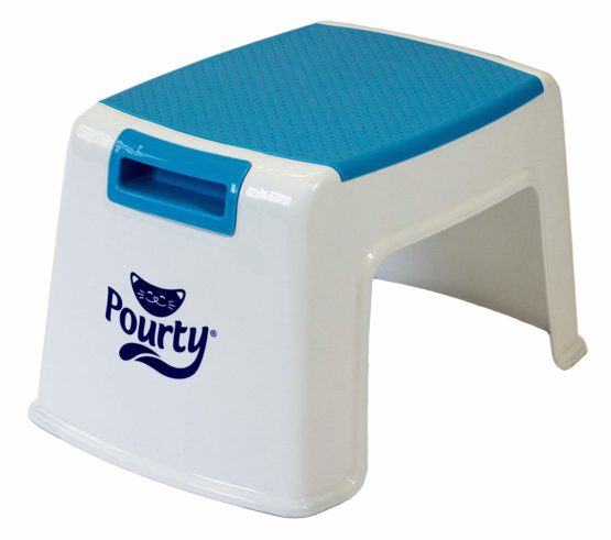 Pourty Up Step Stool (White/Blue)
