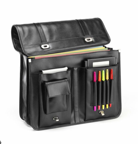 Falcon Messenger Bag - Shoulder Bag/Cross Body/Satchel/Laptop Bag - Black - FI2568 - Image 2