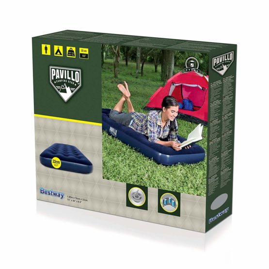 Pavillo Airbed Quick Inflation Outdoor Camping Air Mattress, Blue - Image 3