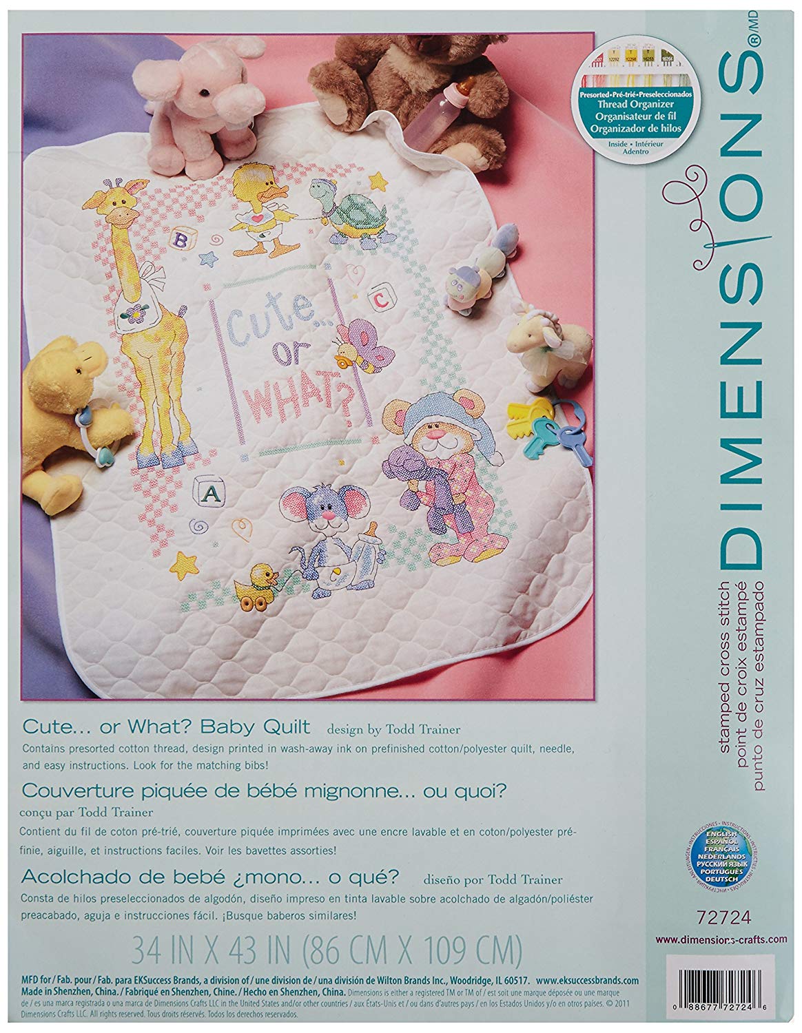 Dimensions 72724 Cute Needlecrafts, White, earth tones, Dimensions Needlecrafts