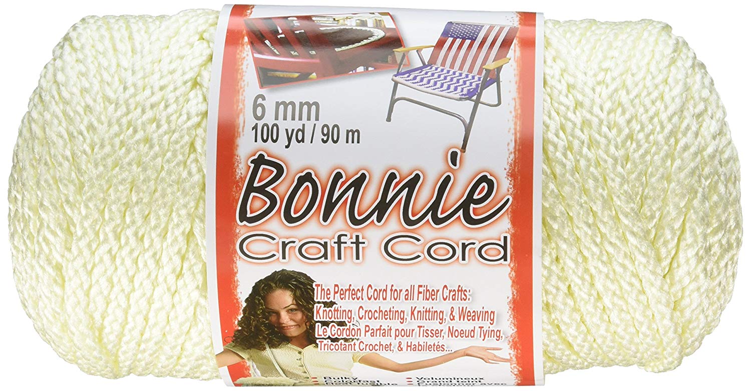 Pepperell polyolefin fiber Bonnie Macrame Craft Cord 6 mmx 100 yard-Ivory, Pack Of 1