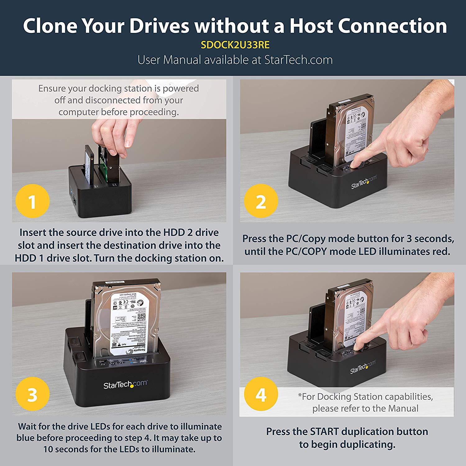 StarTech.com Standalone Hard Drive Duplicator - Image 4