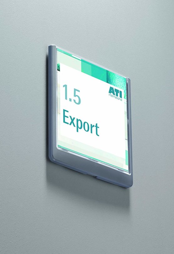 Durable Click Information Sign 149 x 148.5 mm Graphite | Door and Wall Sign | Includes Fittings | Ideal for Offices, Hotels, Public Buildings, etc. - Image 3