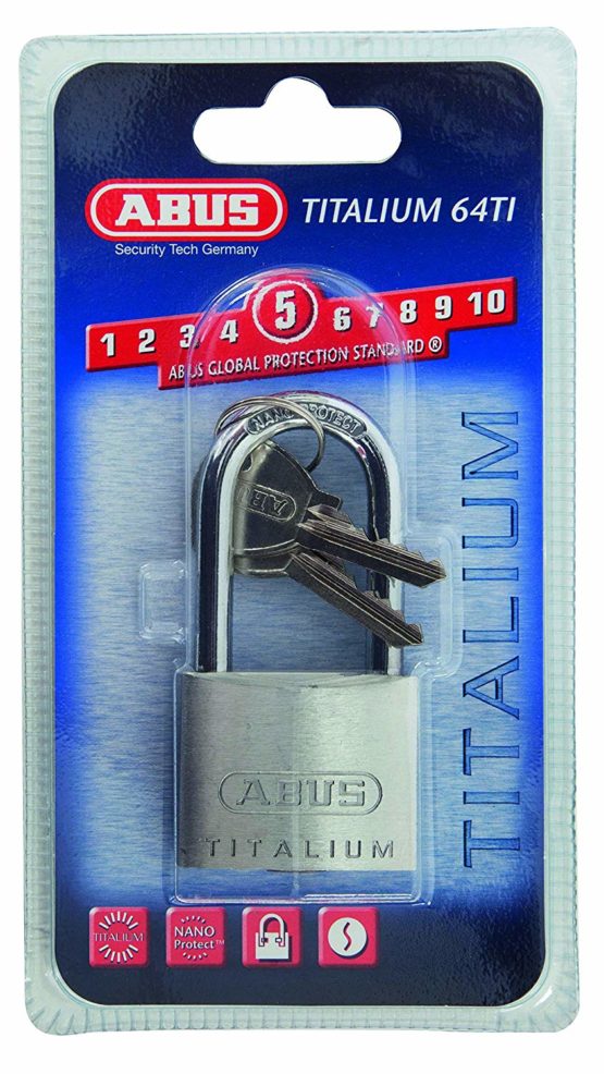 ABUS 64TI/40HB40 40 x 40mm Titalium Padlock with Long Shackle - Image 2