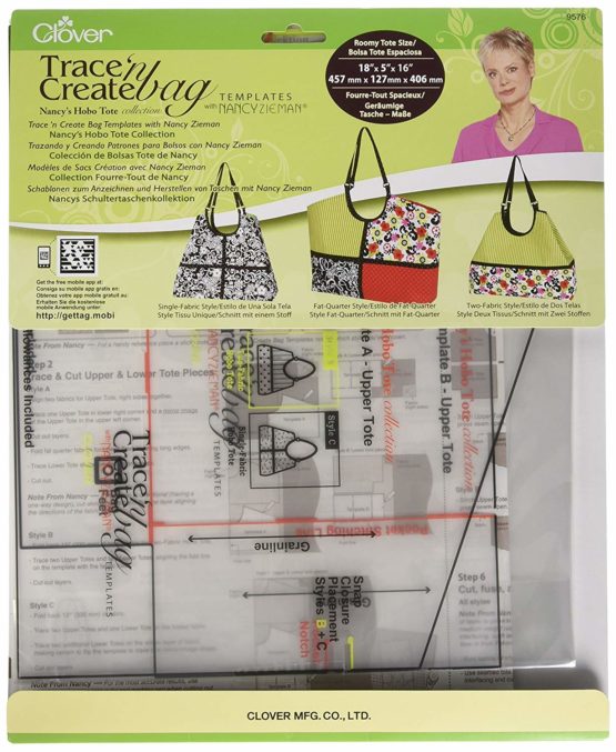 clover Hobo Tote Bag Template, 1