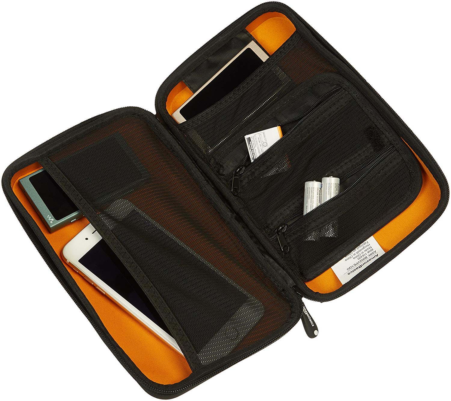 Amazon Basics Travel Case Electronic Devices (e.g. GPS, MP3 Portables, Nintendo DS), Black, Solid, 6.25 x 2.13 x 9.75 inches - Image 3
