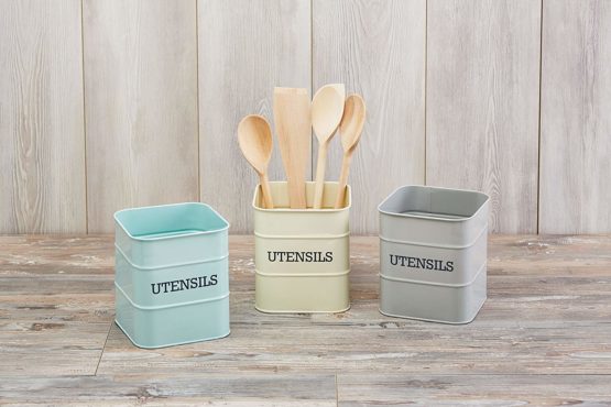 KitchenCraft Living Nostalgia Utensils Tin, Grey, 14.5 x 16 cm - Image 2