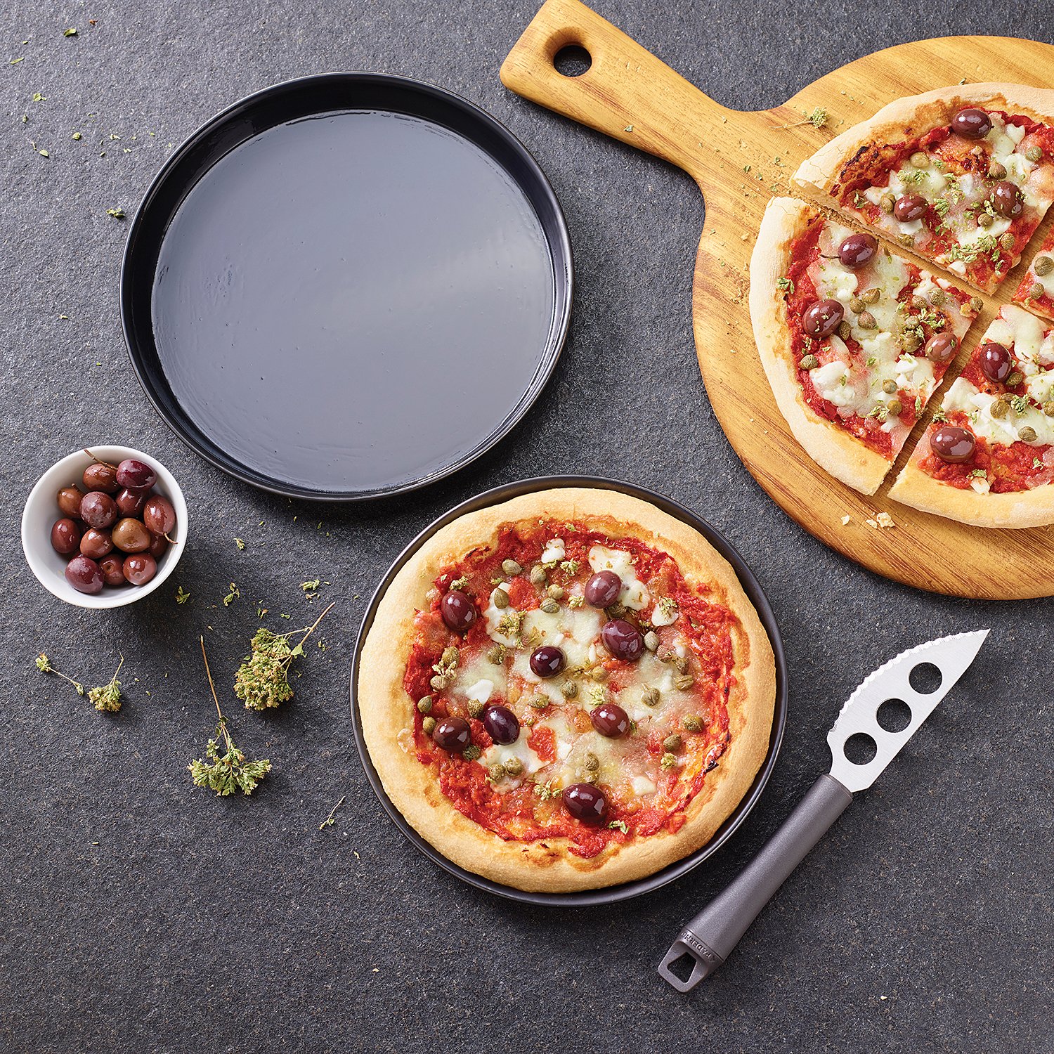Paderno 11740-20 Pizza Pan, Iron, 20 cm, Blue - Image 2