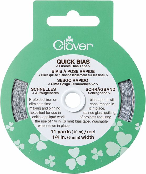 clover Quick Bias Tape: 6mm x 10m: Silver, 6