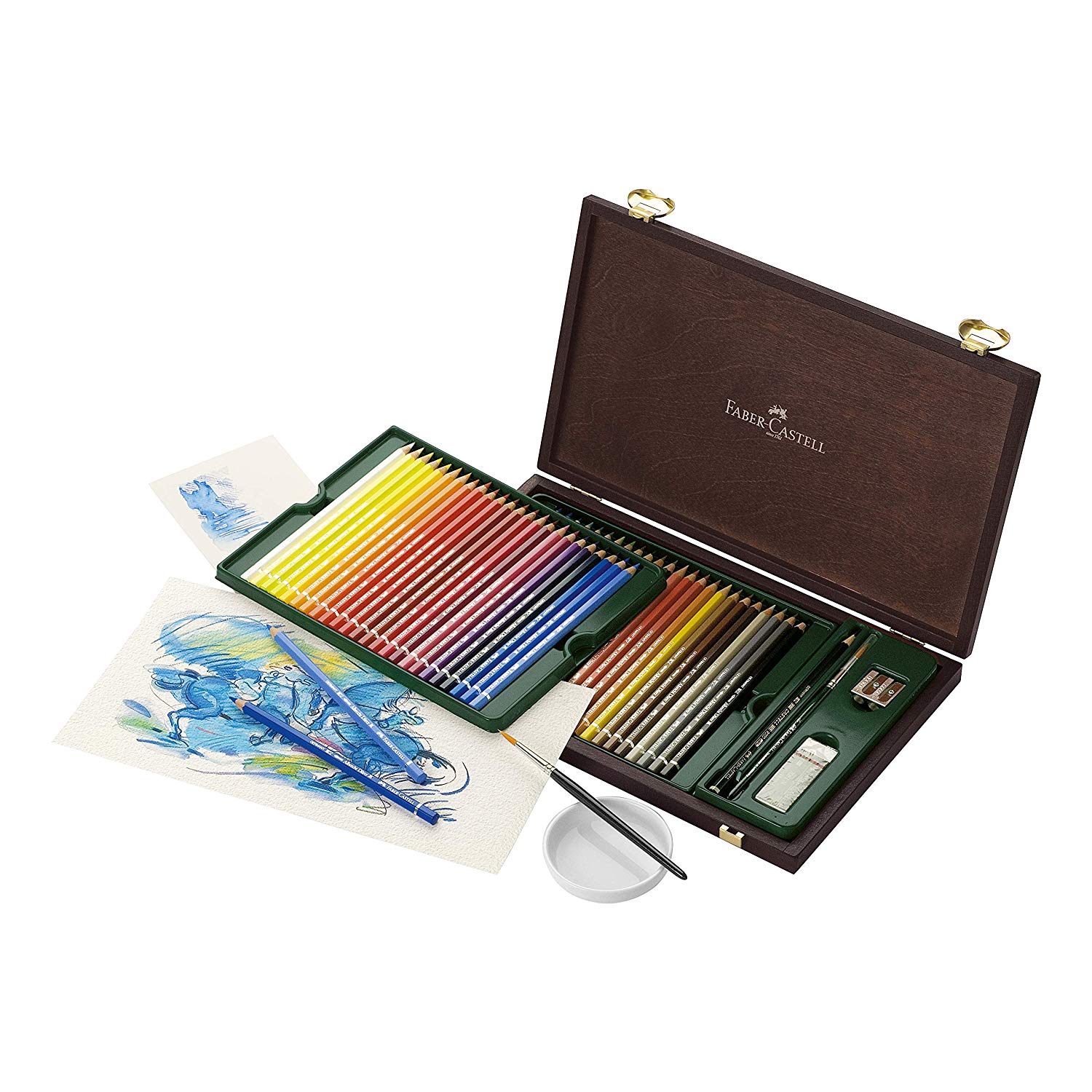 Faber-Castell Albrecht Dürer Watercolour Pencils, Wooden Case of 48