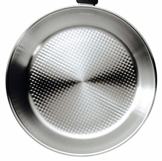 Kuhn Rikon Silver Star Stainless Steel Frying Pan with Waffle Base, 24 cm - Image 2