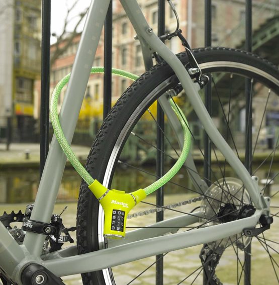 Master Lock Bike Cable Lock [Combination] [90 cm Cable] [Outdoor] [Green] 8229EURDPROGRN - Ideal for Bike, Electric Bike, Skateboards, Strollers, Lawnmowers and other Outdoor Equipments - Image 2